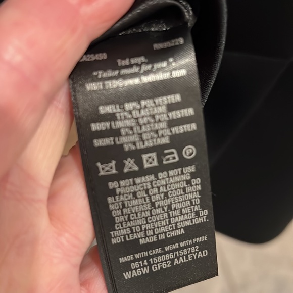 TED BAKER, SATIN V-NECK DRESS - Picture 11 of 11